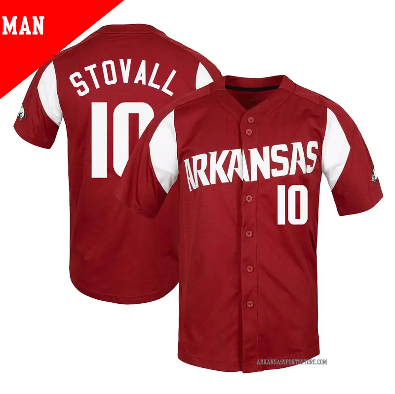 Men's #10 Peyton Stovall Arkansas Razorbacks Replica Cardinal Vapor Untouchable Full-Button Baseball Jersey Men's #10 Peyton Stovall Arkansas Razorbacks Replica Cardinal Vapor Untouchable Full-Button Baseball Jersey