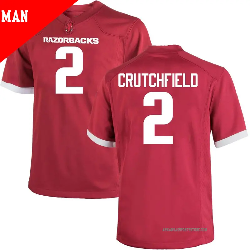 Men's #2 Courtney Crutchfield Arkansas Razorbacks Game Cardinal Football College Jersey Men's #2 Courtney Crutchfield Arkansas Razorbacks Game Cardinal Football College Jersey