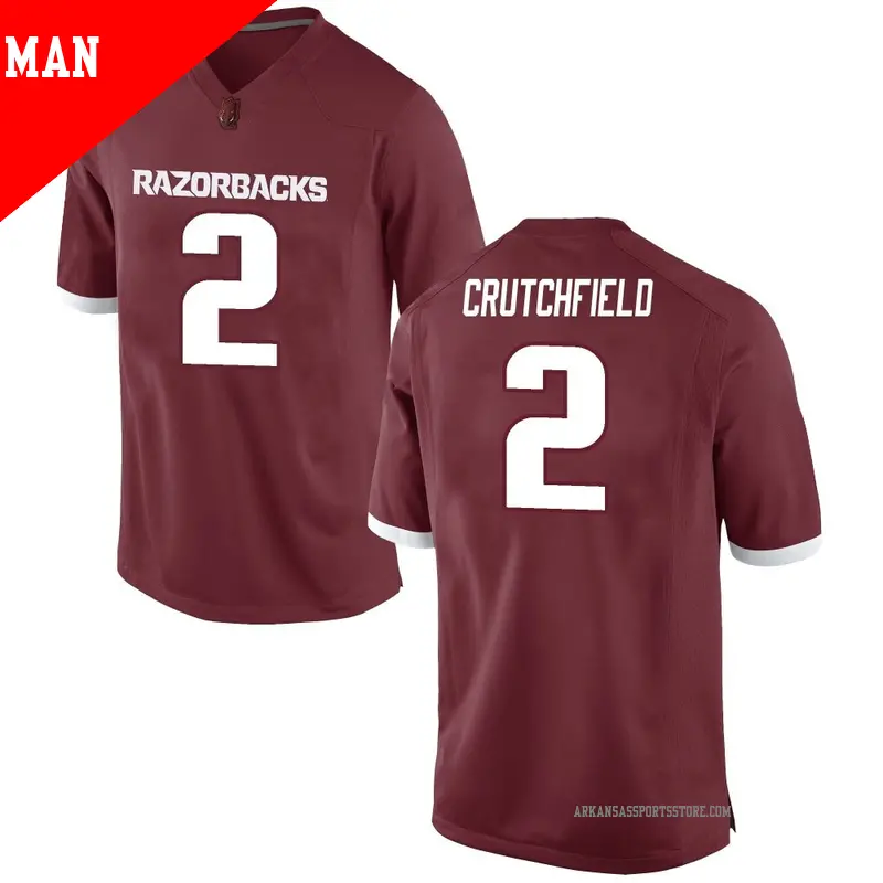 Men's #2 Courtney Crutchfield Arkansas Razorbacks Replica Red Football College Jersey Men's #2 Courtney Crutchfield Arkansas Razorbacks Replica Red Football College Jersey