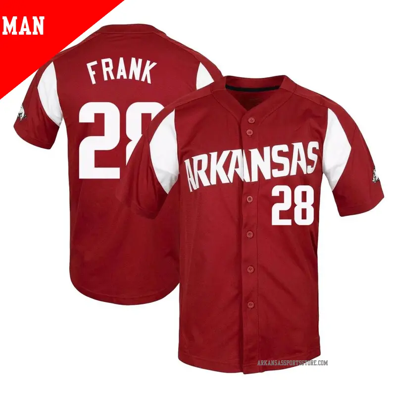 Men's #28 Koty Frank Arkansas Razorbacks Replica Cardinal Vapor Untouchable Full-Button Baseball Jersey Men's #28 Koty Frank Arkansas Razorbacks Replica Cardinal Vapor Untouchable Full-Button Baseball Jersey