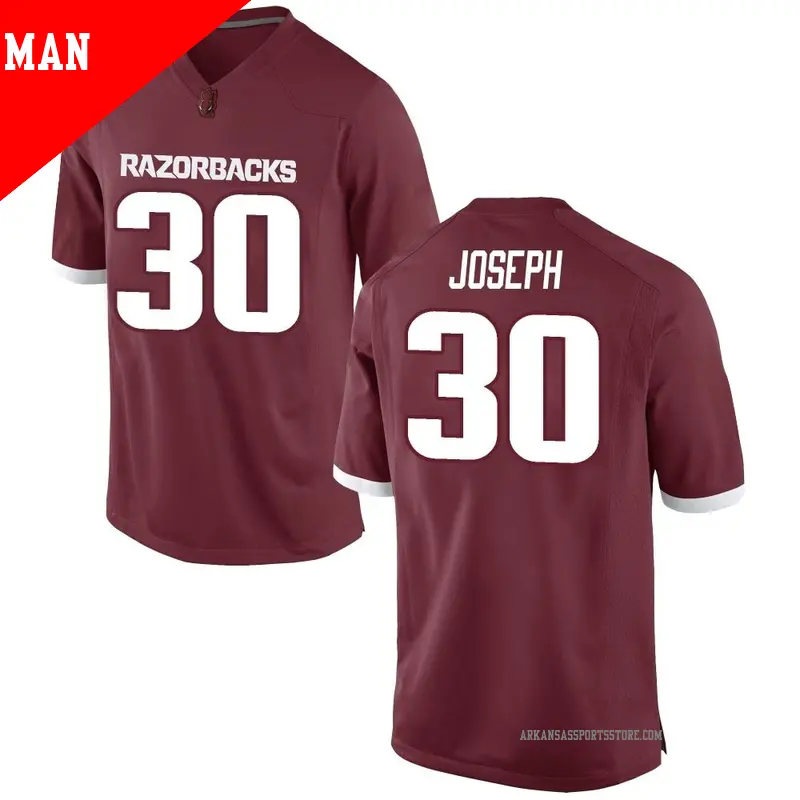 Men's #30 Ethan Joseph Arkansas Razorbacks Replica Red Football College Jersey Men's #30 Ethan Joseph Arkansas Razorbacks Replica Red Football College Jersey