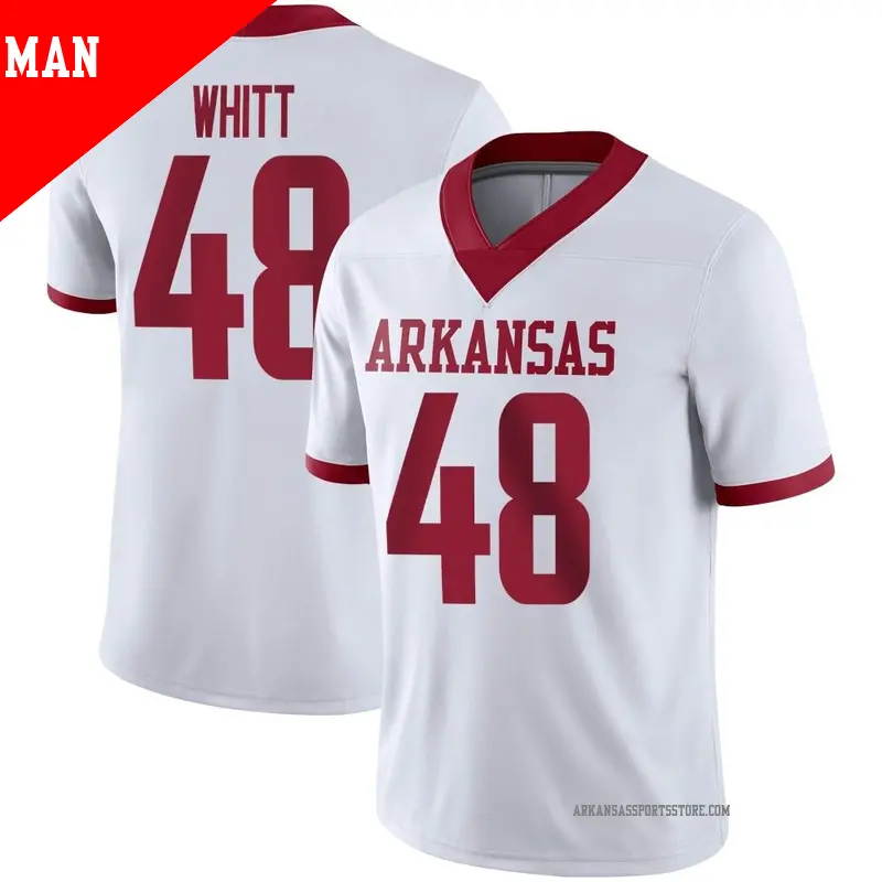 Men's #48 Joseph Whitt Arkansas Razorbacks Game White Alternate Football Jersey Men's #48 Joseph Whitt Arkansas Razorbacks Game White Alternate Football Jersey