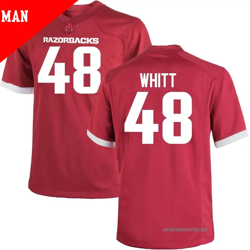 Men's #48 Joseph Whitt Arkansas Razorbacks Replica Cardinal Football College Jersey Men's #48 Joseph Whitt Arkansas Razorbacks Replica Cardinal Football College Jersey