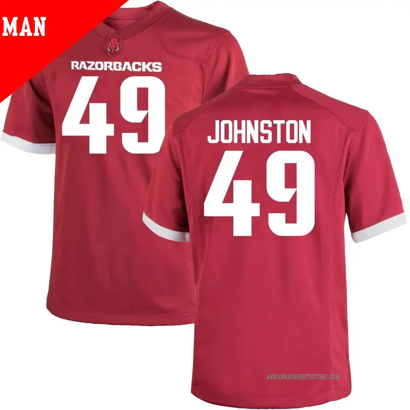 Men's #49 Luke Johnston Arkansas Razorbacks Replica Cardinal Football College Jersey Men's #49 Luke Johnston Arkansas Razorbacks Replica Cardinal Football College Jersey