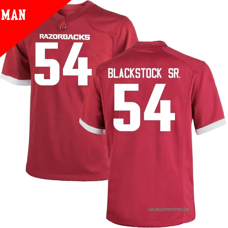 Men's #54 Keyshawn Blackstock Arkansas Razorbacks Game Cardinal Football College Jersey Men's #54 Keyshawn Blackstock Arkansas Razorbacks Game Cardinal Football College Jersey