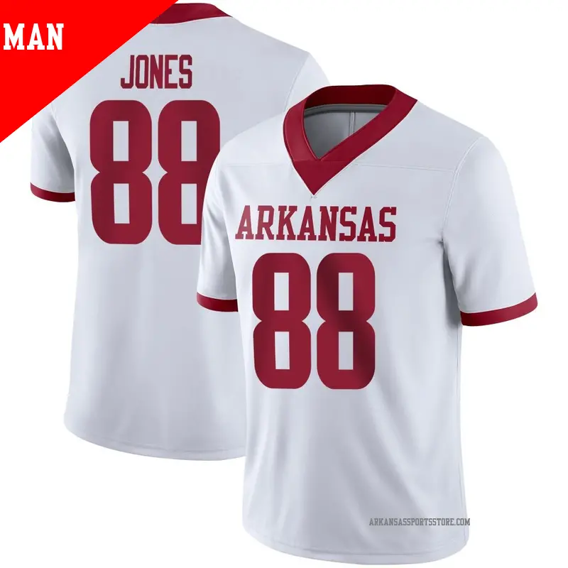Men's ＃88 Rohan Jones Arkansas Razorbacks Game White Alternate Football Jersey