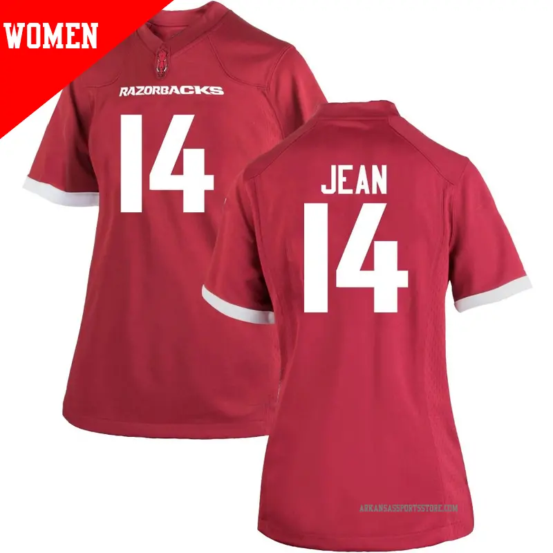 Women's #14 Andy Jean Arkansas Razorbacks Replica Cardinal Football College Jersey Women's #14 Andy Jean Arkansas Razorbacks Replica Cardinal Football College Jersey