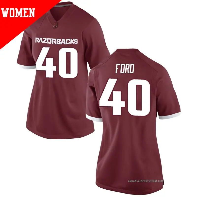 Women's ＃40 Blake Ford Arkansas Razorbacks Game Red Football College Jersey