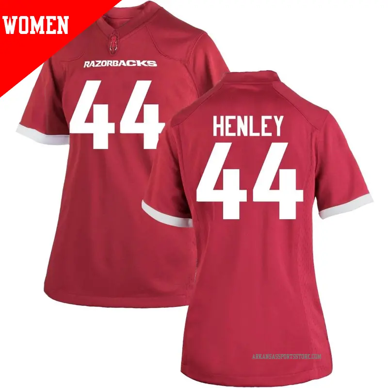 Women's #44 Kaden Henley Arkansas Razorbacks Replica Cardinal Football College Jersey Women's #44 Kaden Henley Arkansas Razorbacks Replica Cardinal Football College Jersey