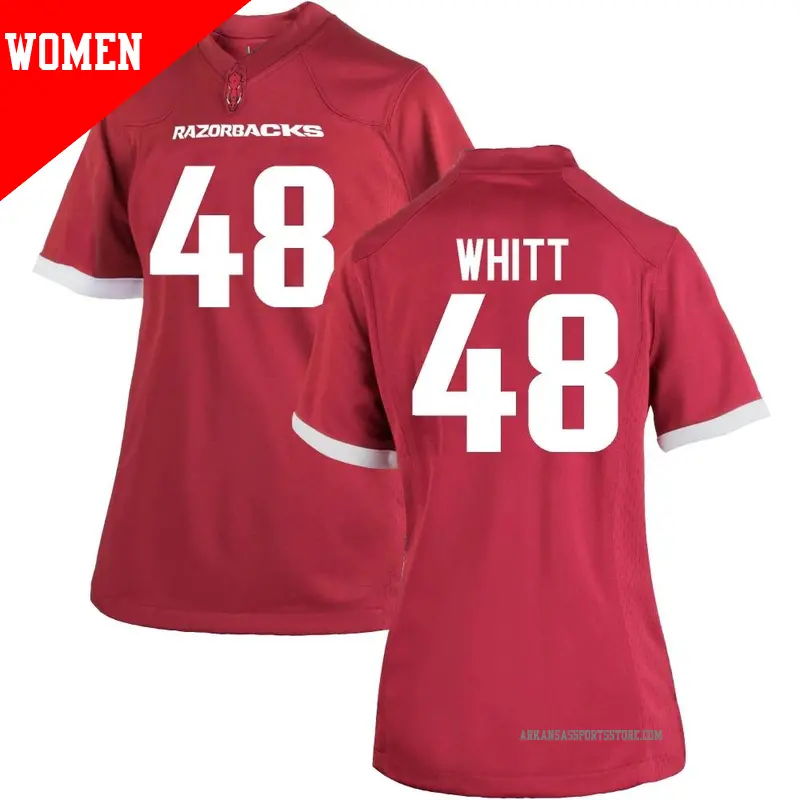 Women's #48 Joseph Whitt Arkansas Razorbacks Game Cardinal Football College Jersey Women's #48 Joseph Whitt Arkansas Razorbacks Game Cardinal Football College Jersey