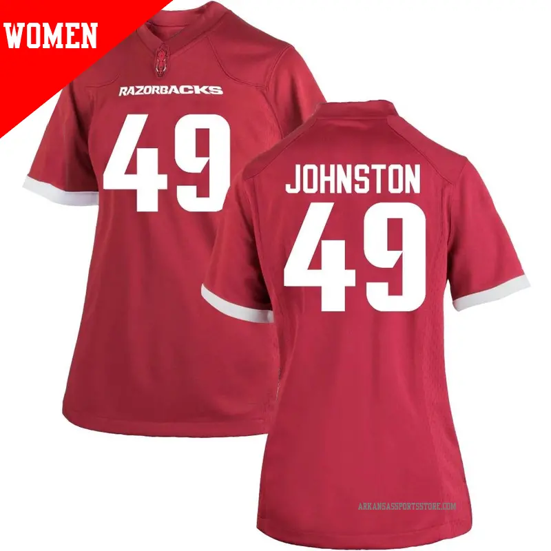 Women's #49 Luke Johnston Arkansas Razorbacks Replica Cardinal Football College Jersey Women's #49 Luke Johnston Arkansas Razorbacks Replica Cardinal Football College Jersey
