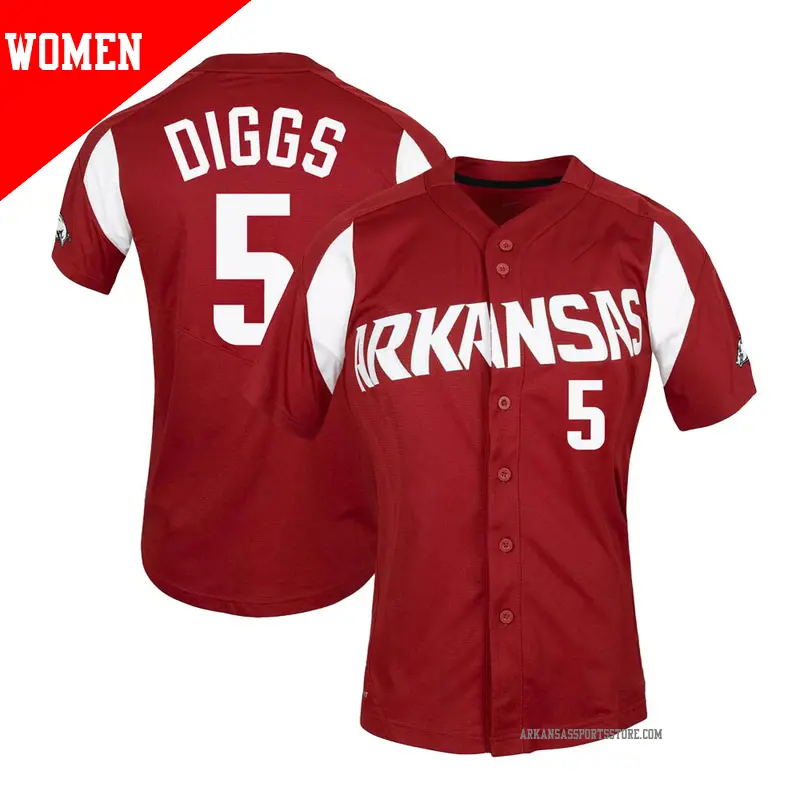 Women's #5 Kendall Diggs Arkansas Razorbacks Replica Cardinal Vapor Untouchable Full-Button Baseball Jersey Women's #5 Kendall Diggs Arkansas Razorbacks Replica Cardinal Vapor Untouchable Full-Button Baseball Jersey