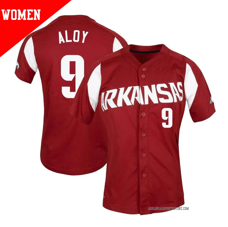 Women's #9 Wehiwa Aloy Arkansas Razorbacks Replica Cardinal Vapor Untouchable Full-Button Baseball Jersey Women's #9 Wehiwa Aloy Arkansas Razorbacks Replica Cardinal Vapor Untouchable Full-Button Baseball Jersey