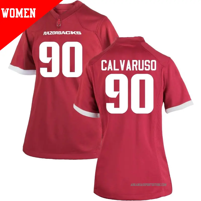 Women's #90 Vito Calvaruso Arkansas Razorbacks Replica Cardinal Football College Jersey Women's #90 Vito Calvaruso Arkansas Razorbacks Replica Cardinal Football College Jersey