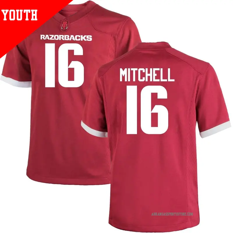 Youth #16 Miguel Mitchell Arkansas Razorbacks Replica Cardinal Football College Jersey Youth #16 Miguel Mitchell Arkansas Razorbacks Replica Cardinal Football College Jersey