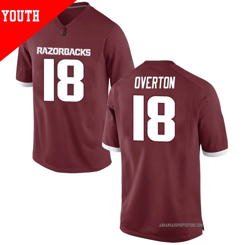 Youth #18 Taijh Overton Arkansas Razorbacks Replica Red Football College Jersey Youth #18 Taijh Overton Arkansas Razorbacks Replica Red Football College Jersey