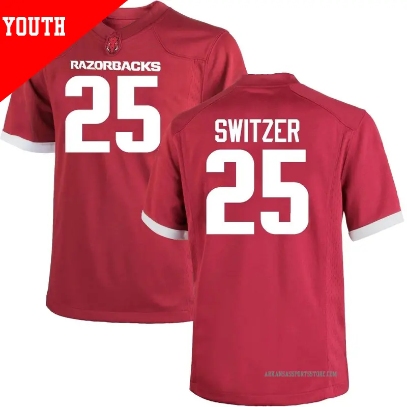 Youth #25 Anthony Switzer Arkansas Razorbacks Replica Cardinal Football College Jersey Youth #25 Anthony Switzer Arkansas Razorbacks Replica Cardinal Football College Jersey