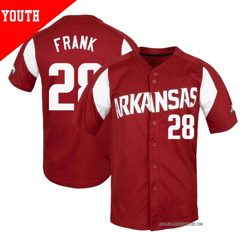Youth #28 Koty Frank Arkansas Razorbacks Replica Cardinal Vapor Untouchable Full-Button Baseball Jersey Youth #28 Koty Frank Arkansas Razorbacks Replica Cardinal Vapor Untouchable Full-Button Baseball Jersey