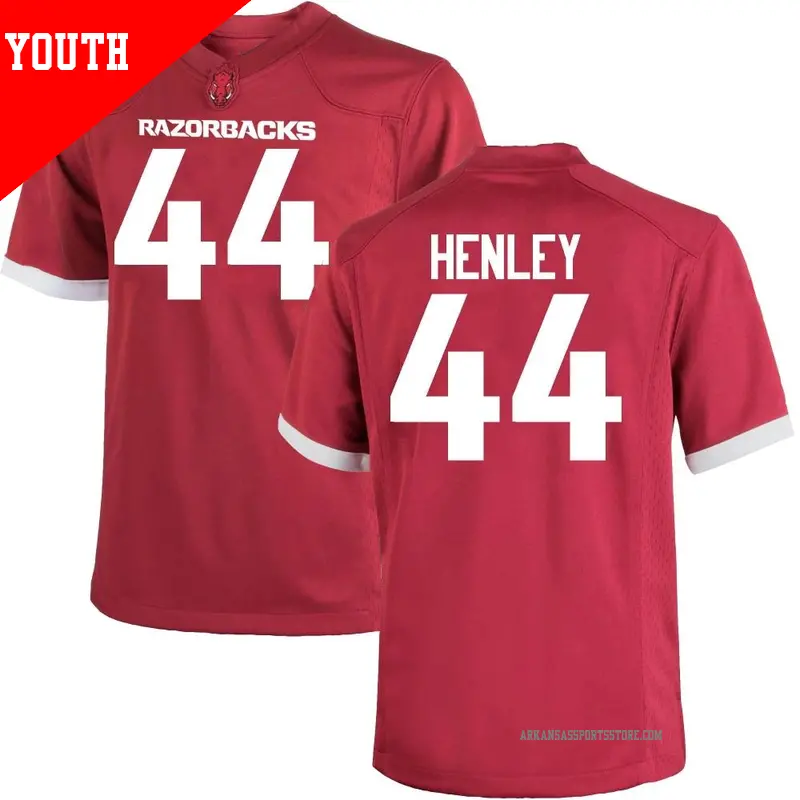 Youth #44 Kaden Henley Arkansas Razorbacks Replica Cardinal Football College Jersey Youth #44 Kaden Henley Arkansas Razorbacks Replica Cardinal Football College Jersey