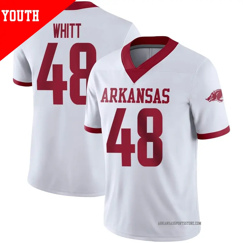 Youth #48 Joseph Whitt Arkansas Razorbacks Game White Alternate Football Jersey Youth #48 Joseph Whitt Arkansas Razorbacks Game White Alternate Football Jersey