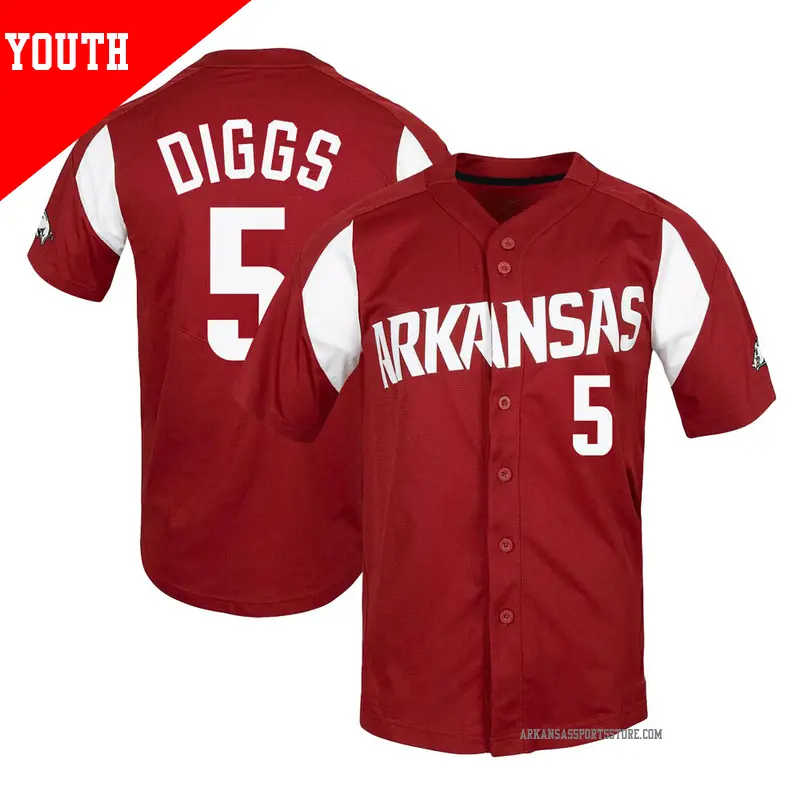 Youth #5 Kendall Diggs Arkansas Razorbacks Replica Cardinal Vapor Untouchable Full-Button Baseball Jersey Youth #5 Kendall Diggs Arkansas Razorbacks Replica Cardinal Vapor Untouchable Full-Button Baseball Jersey