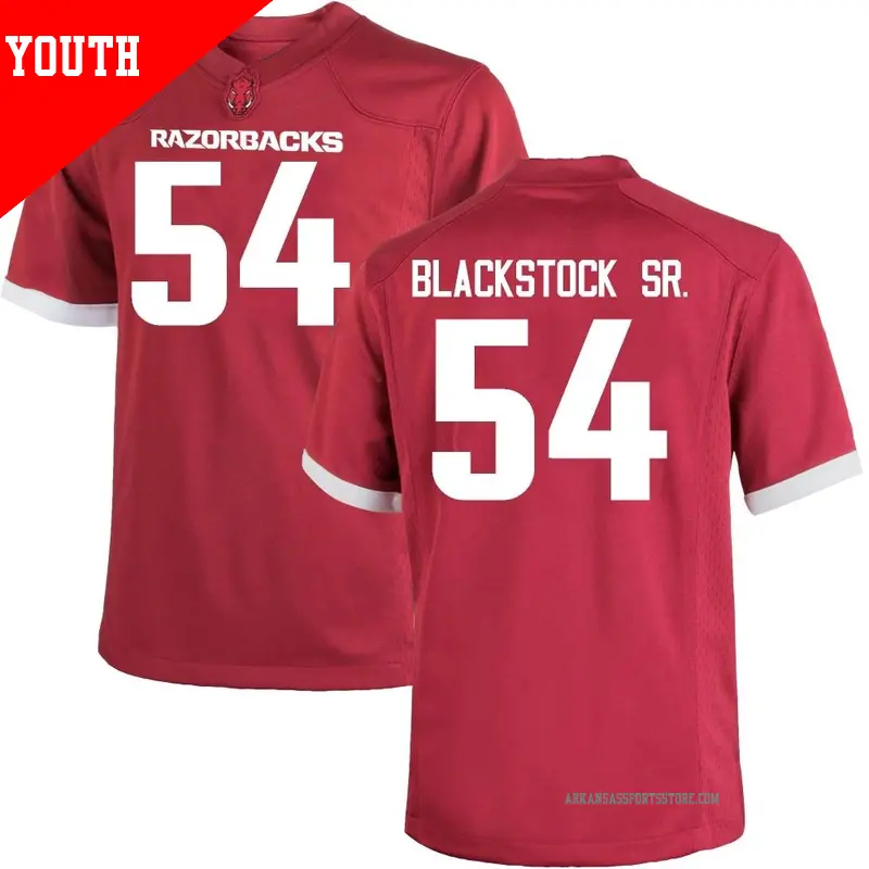 Youth #54 Keyshawn Blackstock Arkansas Razorbacks Game Cardinal Football College Jersey Youth #54 Keyshawn Blackstock Arkansas Razorbacks Game Cardinal Football College Jersey