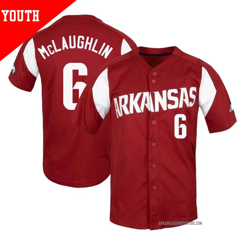 Youth #6 Ben McLaughlin Arkansas Razorbacks Replica Cardinal Vapor Untouchable Full-Button Baseball Jersey Youth #6 Ben McLaughlin Arkansas Razorbacks Replica Cardinal Vapor Untouchable Full-Button Baseball Jersey