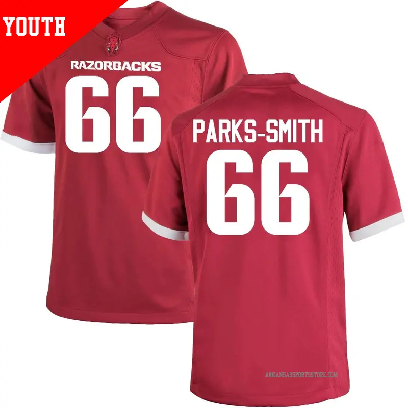 Youth #66 Payton Parks-Smith Arkansas Razorbacks Replica Cardinal Football College Jersey Youth #66 Payton Parks-Smith Arkansas Razorbacks Replica Cardinal Football College Jersey