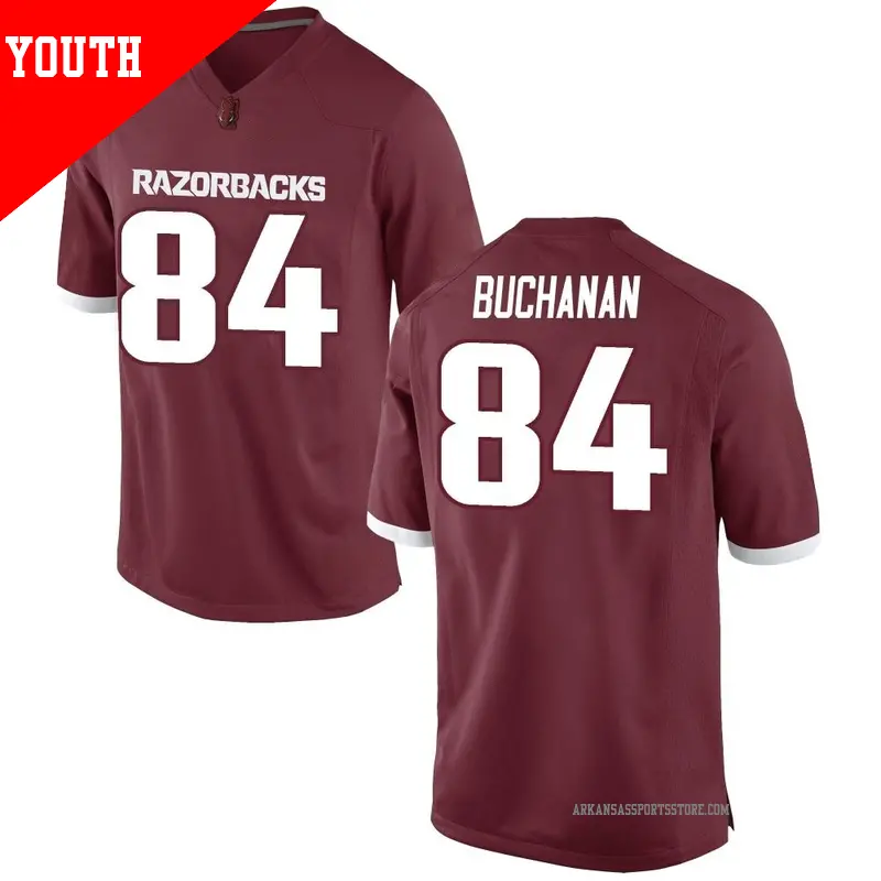 Youth ＃84 Luke Buchanan Arkansas Razorbacks Replica Red Football College Jersey