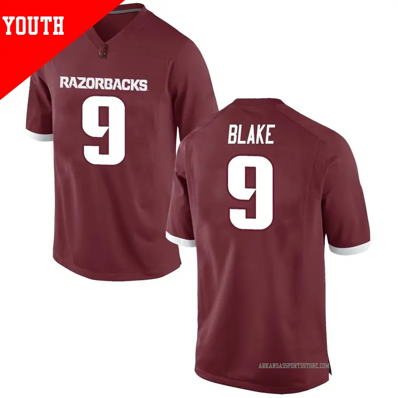 Youth ＃9 O'Mega Blake Arkansas Razorbacks Game Red Football College Jersey